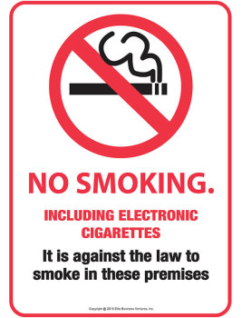 No Smoking Sign (with E-Cigarettes)