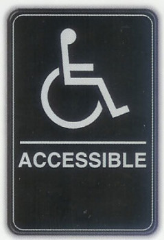6x9 ADA Braille Sign - Handicap Accessible