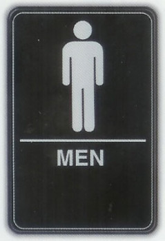 6x9 ADA Braille Sign - Men