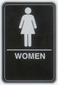 6x9 ADA Braille Sign - Women