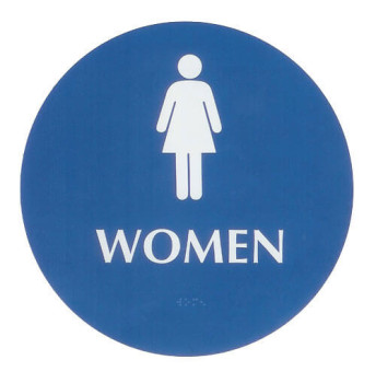 Restroom Braille Sign - Large ADA - Women (Posters)