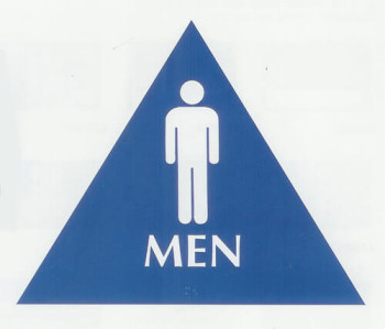 Restroom Braille Sign - Large ADA - Men (Posters)