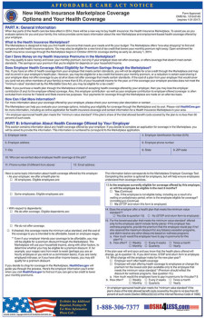 Affordable Care Act Notice