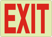 Exit Sign - Glow in the dark (10"x14")