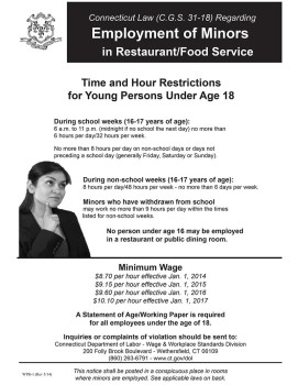 Connecticut Restaurant and Food Service - Minors Poster