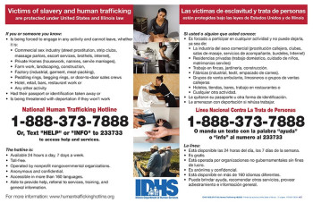 Illinois: Efforts to Combat Human Trafficking Poster