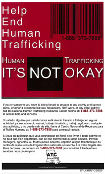 Louisiana Human Trafficking Poster