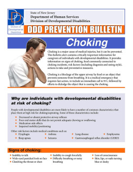 New Jersey Choking Prevention Poster