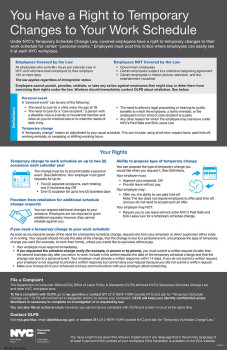 New York Temporary Schedule Change Poster