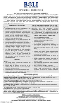 Oregon Live Entertainment Workers Rights Poster