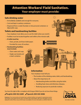 Oregon Field Sanitation Notice Poster