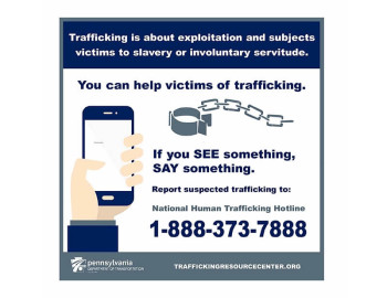 Pennsylvania Human Trafficking Resource Center Hotline Poster