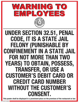 Texas Identity Theft Poster