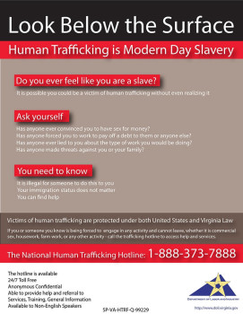 Virgina Human Trafficking Poster