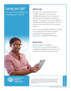 Washington Church & Religious Organization Unemployment Notice Poster