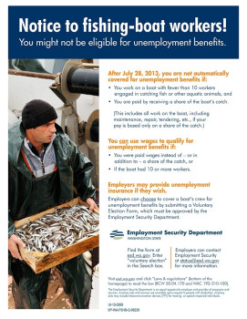 Washington Notice to Fishing-Boat Workers Poster